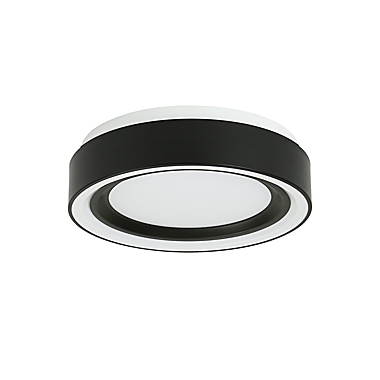 Cedar Hill 13-Inch Dimmable LED Flush Mount Ceiling Light Ceiling Light in Black. View a larger version of this product image.
