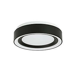 Cedar Hill 13-Inch Dimmable LED Flush Mount Ceiling Light Ceiling Light in Black