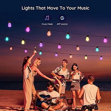 Govee Bluetooth RGBW 15-Bulb String Light Set. View a larger version of this product image.