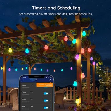 Govee Bluetooth RGBW 15-Bulb String Light Set. View a larger version of this product image.
