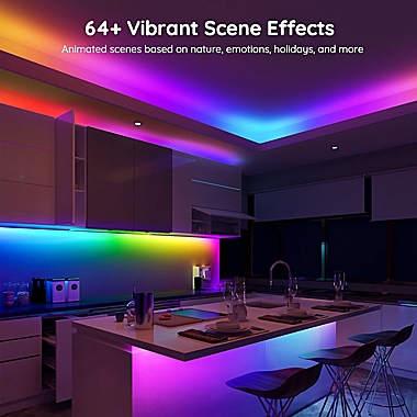 32.8-Foot Wi-Fi + Bluetooth RGBIC LED Strip Light. View a larger version of this product image.