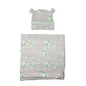 Toby&trade; Fairy 2-Piece &quot;Hello World&quot; Hat and Wrap Set in Grey