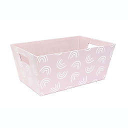 Taylor Madison Designs® Rainbow Rectangular Tote Bin in Pink/White