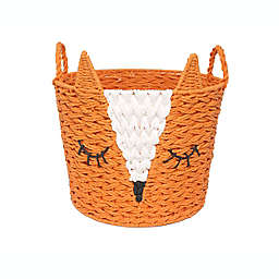 Taylor Madison Designs® Fox Round Tote Bin in Orange/White