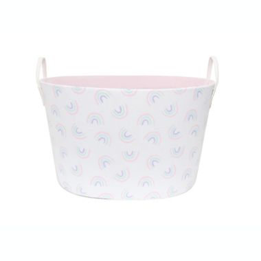 Taylor Madison Designs&reg; Rainbow Oval Storage Bin in White/Multi. View a larger version of this product image.