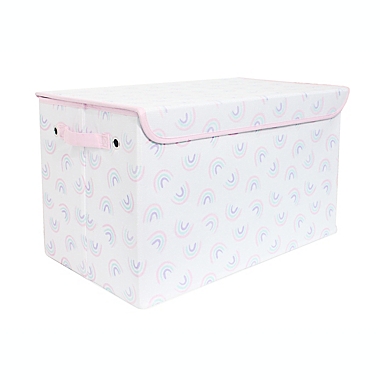 Taylor Madison Designs&reg; Rainbow Rectangular Storage Trunk in White/Multi. View a larger version of this product image.