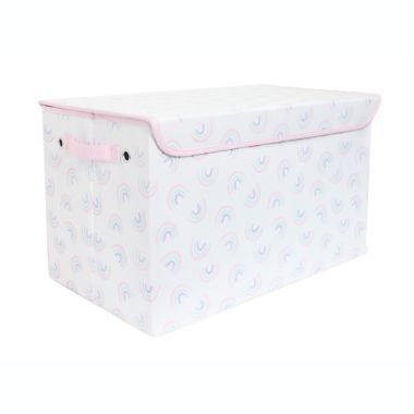 Taylor Madison Designs&reg; Rainbow Rectangular Storage Trunk in White/Multi. View a larger version of this product image.
