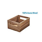 Alternate image 3 for Squared Away&trade; Medium Acacia Wood Storage Bin with Handles
