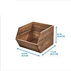Alternate image 2 for Squared Away&trade; Acacia Wood Open-Front Geometric Storage Bin
