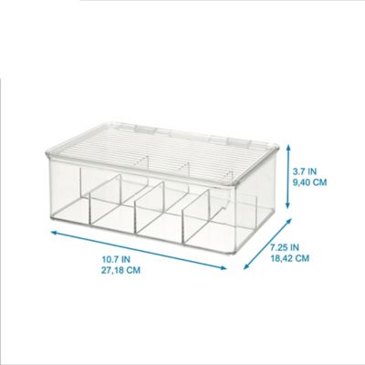 Organizador de bolsas de té Squared Away™ de plástico transparente