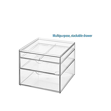 Squared Away&trade; 3-Drawer Stackable Cosmetic Organizer. View a larger version of this product image.