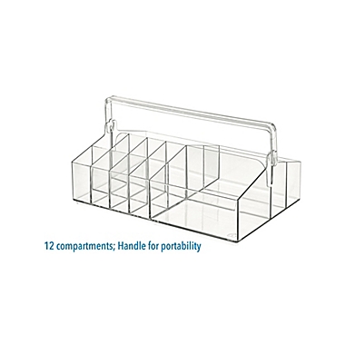 Squared Away&trade; 12-Compartment Divided Cosmetic Caddy. View a larger version of this product image.