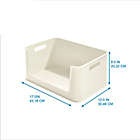 Alternate image 2 for Squared Away&trade; Eco Open-Front Stacking Storage Bin in White