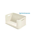 Alternate image 3 for Squared Away&trade; Open-Front Stacking Storage Bin in White