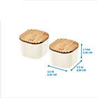 Alternate image 2 for Squared Away&trade; Small Storage Bins with Bamboo Lids in White (Set of 2)