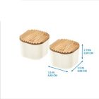 Alternate image 2 for Squared Away&trade; Small Storage Bins with Bamboo Lids in White (Set of 2)