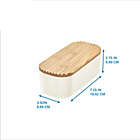Alternate image 2 for Squared Away&trade; Medium Storage Bin with Bamboo Lid in White