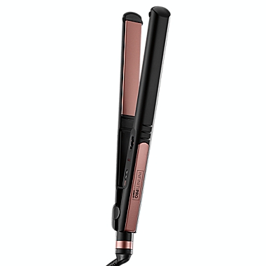 Infiniti Pro by Conair&reg; Ceramic 1-Inch Flat Iron in Black/Rose Gold. View a larger version of this product image.