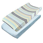 The Honest Company&reg; 2-Pack Printed Jersey and Terry Changing Pad Covers in Rainbow Blues