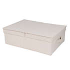 Alternate image 0 for Squared Away&trade; Medium Canvas Storage Box in Egret/Oyster Grey