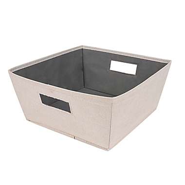 Squared Away&trade; Tweed Flared Large Storage Bin in Sandshell. View a larger version of this product image.