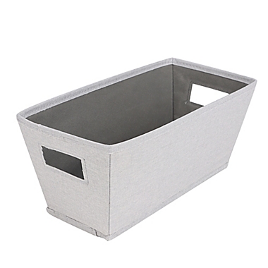 Squared Away&trade; Tweed Flared Small Storage Bin in Lunar Rock. View a larger version of this product image.