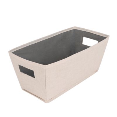 Squared Away&trade; Tweed Flared Small Storage Bin in Sandshell