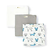 Monica + Andy 3-Pack Dog Tails Organic Cotton Muslin Wraps