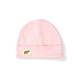 Monica + Andy Size 0-6M Organic Cotton Top Knot Cap in Solid Pink