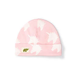 Monica + Andy Size 0-6M Unicorn Organic Cotton Top Knot Cap in Pink