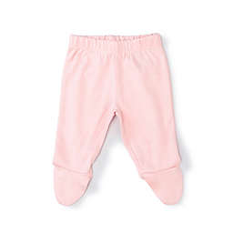 Monica + Andy Preemie Organic Cotton Footed Pant in Solid Pink