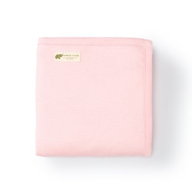 Monica + Andy Organic Cotton Newborn Blanket in Solid Pink | buybuy BABY