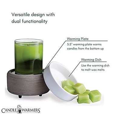 2-in-1 Classic Fragrance Warmer in Grey Texture. View a larger version of this product image.