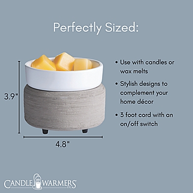 2-in-1 Classic Fragrance Warmer in Grey Texture. View a larger version of this product image.