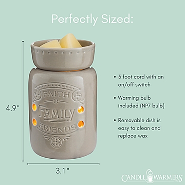 Faith Family Friends Midsize Candle Warmer. View a larger version of this product image.