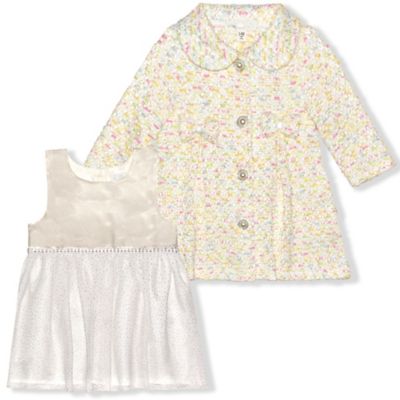 Nannette Baby&reg; 2-Piece Coat and Dress Set in Ivory