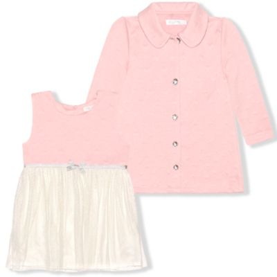 Nannette Baby&reg; Size 2T 2-Piece Dress and Coat Set in Coral