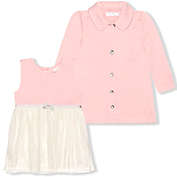 Nannette Baby&reg; Size 0-3M 2-Piece Dress and Coat Set in Coral
