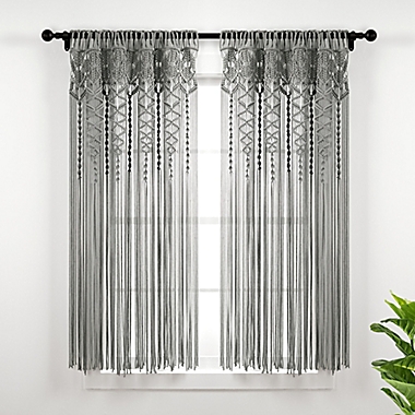 Boho Macrame Textured Cotton Window Curtain Single. View a larger version of this product image.