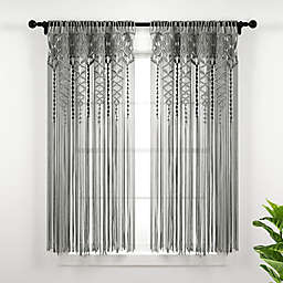 Boho Macrame Textured Cotton Window Curtain Single