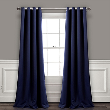 Set of 2 Lenox Grommet Thermal Room Darkening Curtain Panels 