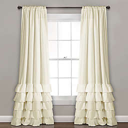 Lush Decor Allison 95-Inch Rod Pocket Window Curtain Panels in Ivory (Set of 2)