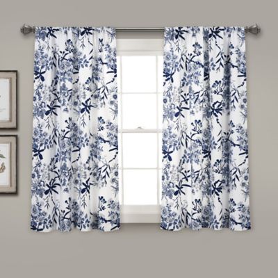 Harbor House Amber Madeline Lined Drapery Panel Pair Floral Embroidery Ivory 