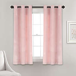 Lush Decor Prima Velvet 63-Inch Rod Pocket/Back Tab Window Curtain Panels in Blush (Set of 2)