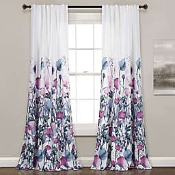 Lush Decor Zuri Flora Rod Pocket Window Curtain Panels (Set of 2)