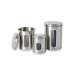 Fox Run™ 3-Piece Stainless Steel Canister Set in Silver