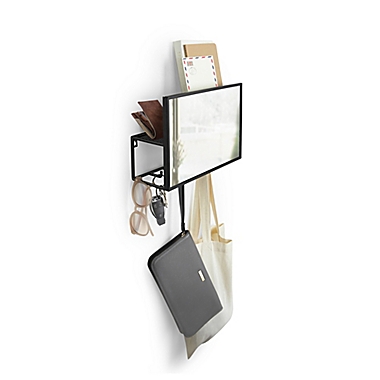Umbra&reg; Cubiko Wall and Mirror Organizer in Black. View a larger version of this product image.