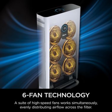 Shark&reg; Air Purifier 6 with Anti-Allergen Multi-Filter ADV Odor Lock in White. View a larger version of this product image.