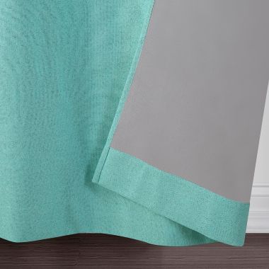 Simply Essential&trade; Calvert 84-Inch Grommet Blackout Curtain Panels in Aqua (Set of 2). View a larger version of this product image.