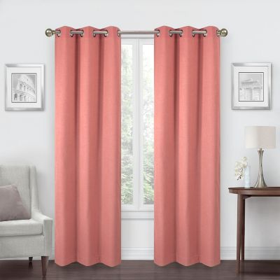 Simply Essential&trade; Calvert 63-Inch Blackout Curtain Panels in Coral Haze (Set of 2)